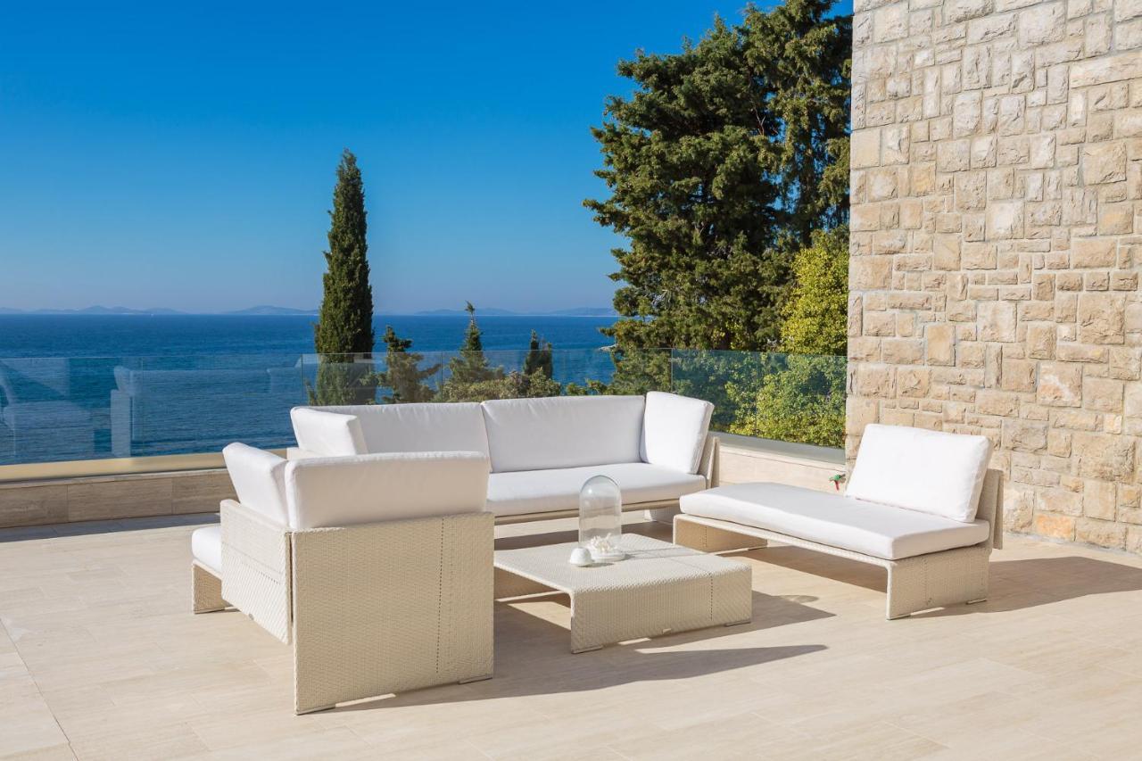 Luxury Seafront Villa Primosten Glamour With Private Pool, Sauna And Gym At The Beach In פרימוסטן מראה חיצוני תמונה